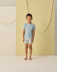 Green Stripe Swim Trunk