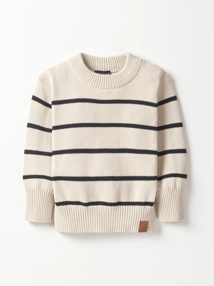 Pinstripe Knit Sweater