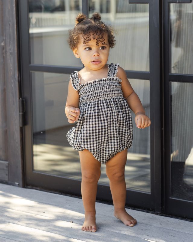 Black Check Julia Romper