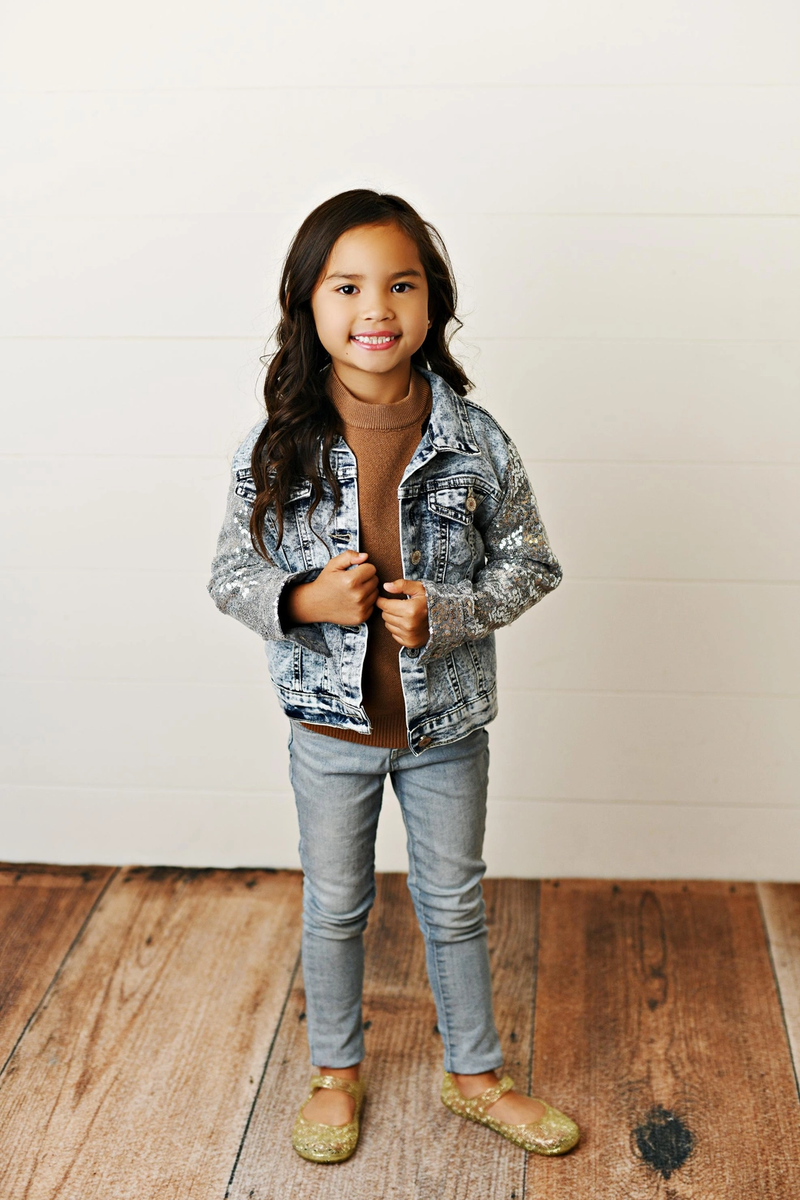 Sequin Denim Jacket