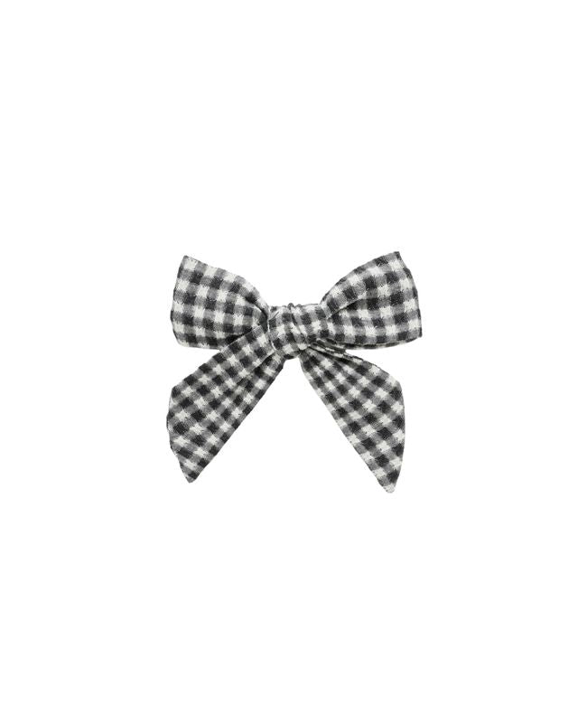 Black Gingham Bow