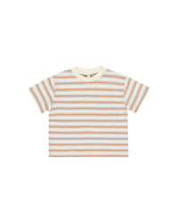 Grapefruit Stripe Relaxed Tee