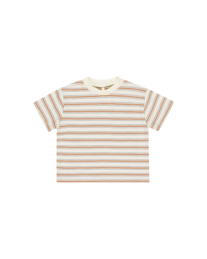 Grapefruit Stripe Relaxed Tee