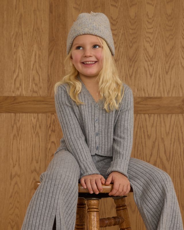 Dusty Blue Knit Button Top