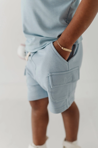 Sky Blue Cargo Shorts