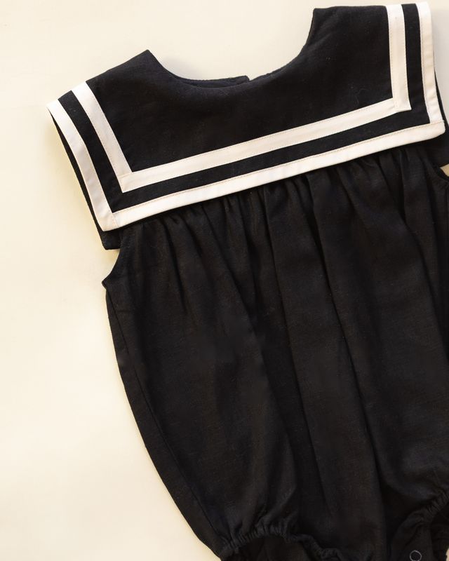 Black Sailor Romper