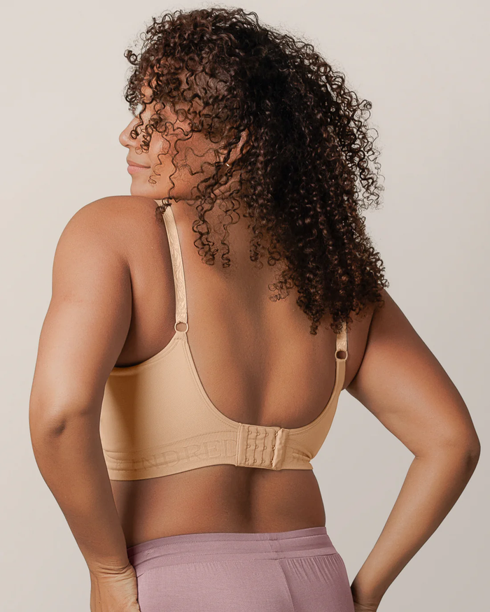 Beige Hands-Free Pumping + Nursing Bra