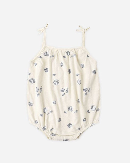 Baby romper with floral pattern on a white background