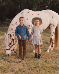 Ditsy Smocked Mini Skirt