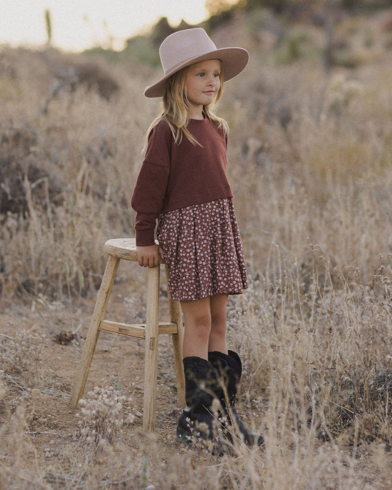 Rosette Sweatshirt Dress