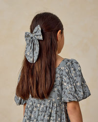 French Blue Floral Everly Bow