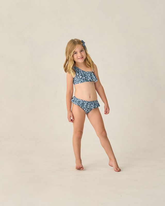 Navy Floral Skirted Bikini