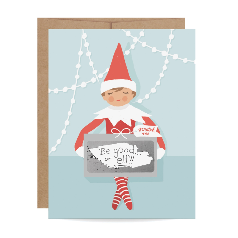 Elf Scratch-Off Card