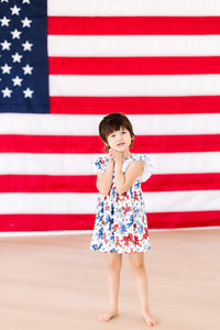 Red, White and Bow Twirl Dress