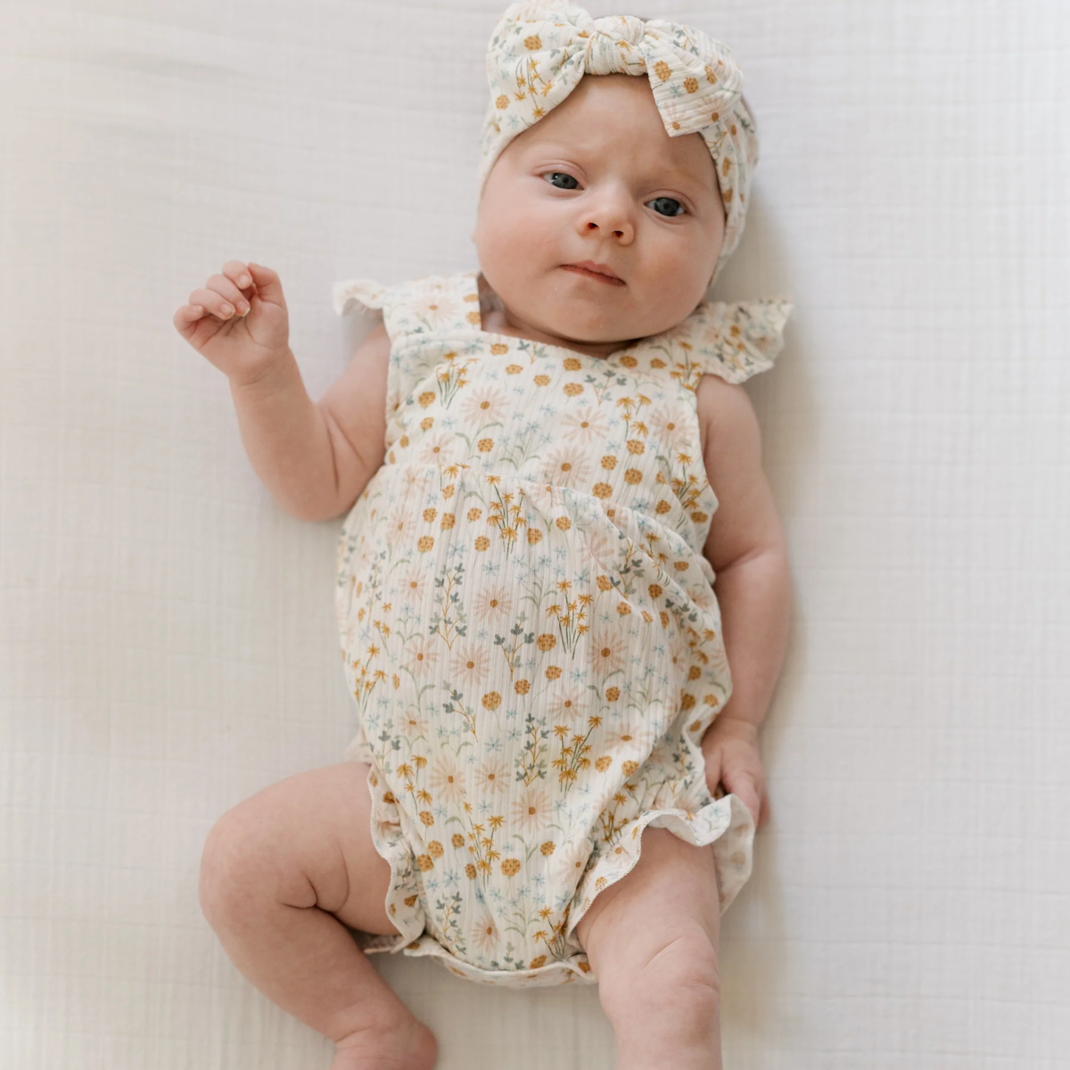 Whimsical Floral Bamboo Bow