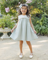Eucalyptus Check Daisy Dress