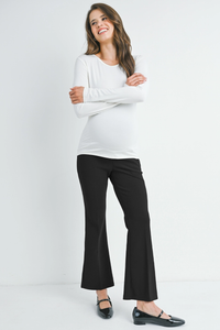 Black Flared Maternity Pants