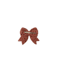 Cranberry Crochet Bow