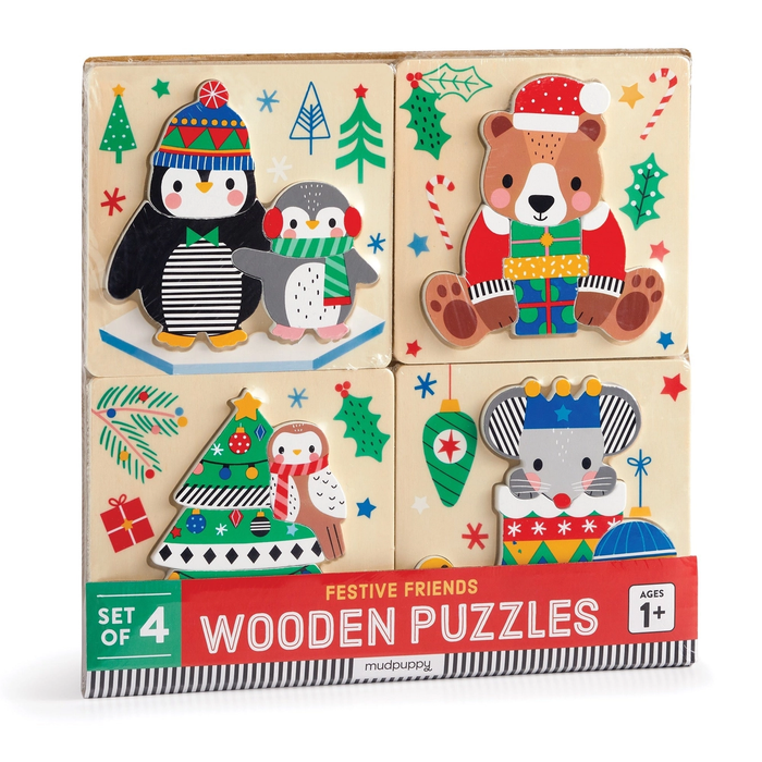 Festive Friends Wooden Puzzles