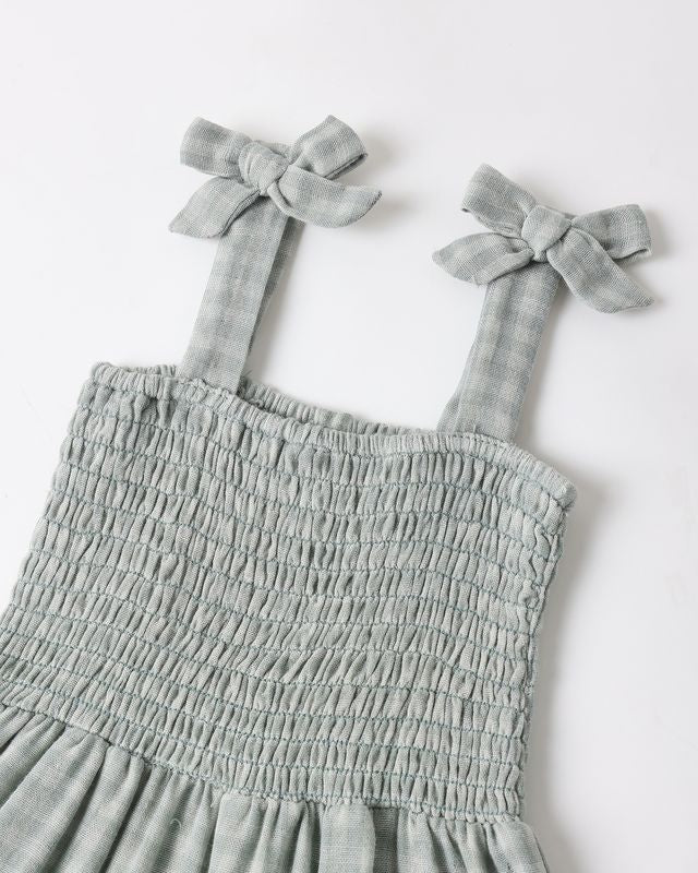 Green Gingham Taylor Dress