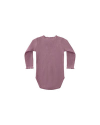 Mulberry Waffle Long Sleeve Bodysuit