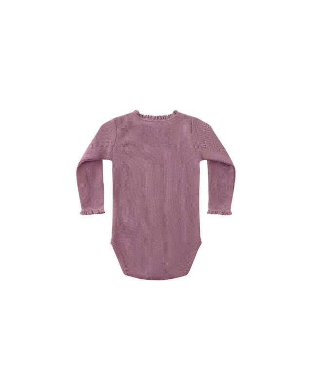 Mulberry Waffle Long Sleeve Bodysuit