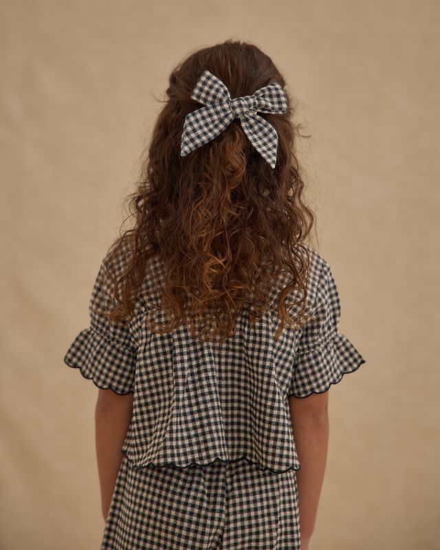 Black Gingham Francie Blouse
