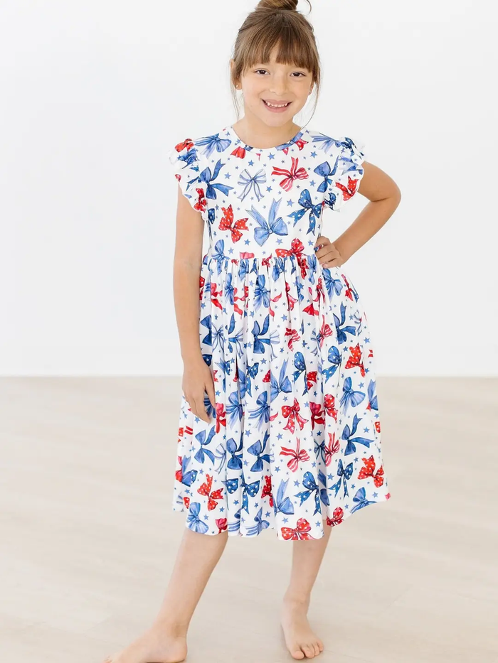 Born to Sparkle Flutter Sleeve Dress