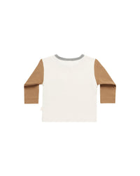 Golden Color Block Pocket Tee