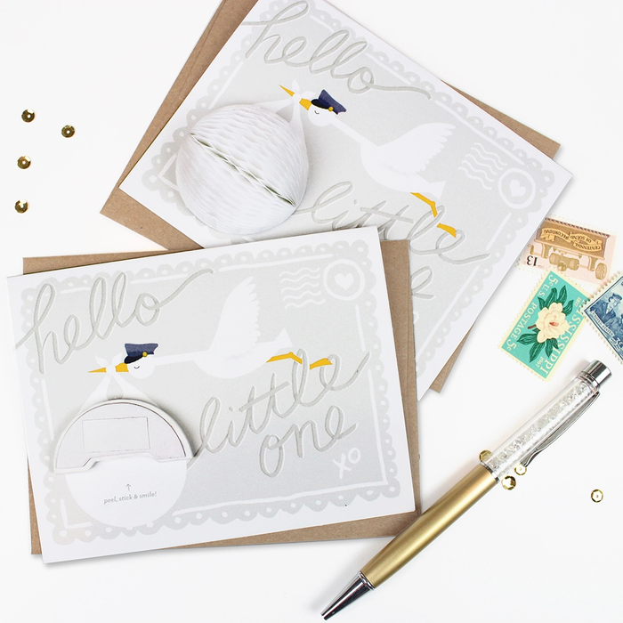 Stork Pop-Up Greeting Card