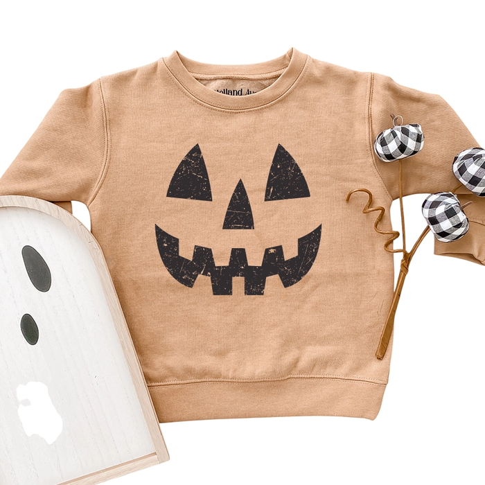 Pumpkin Smiley Pullover