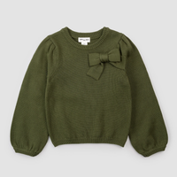 Moss Bow Knit Sweater