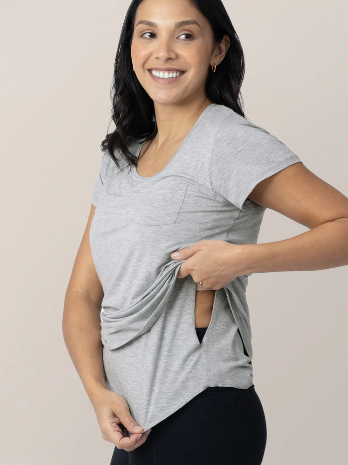 Heather Grey Everyday Maternity & Nursing T-shirt