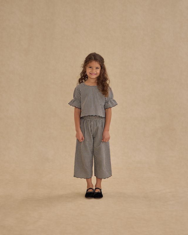 Black Gingham Francie Blouse