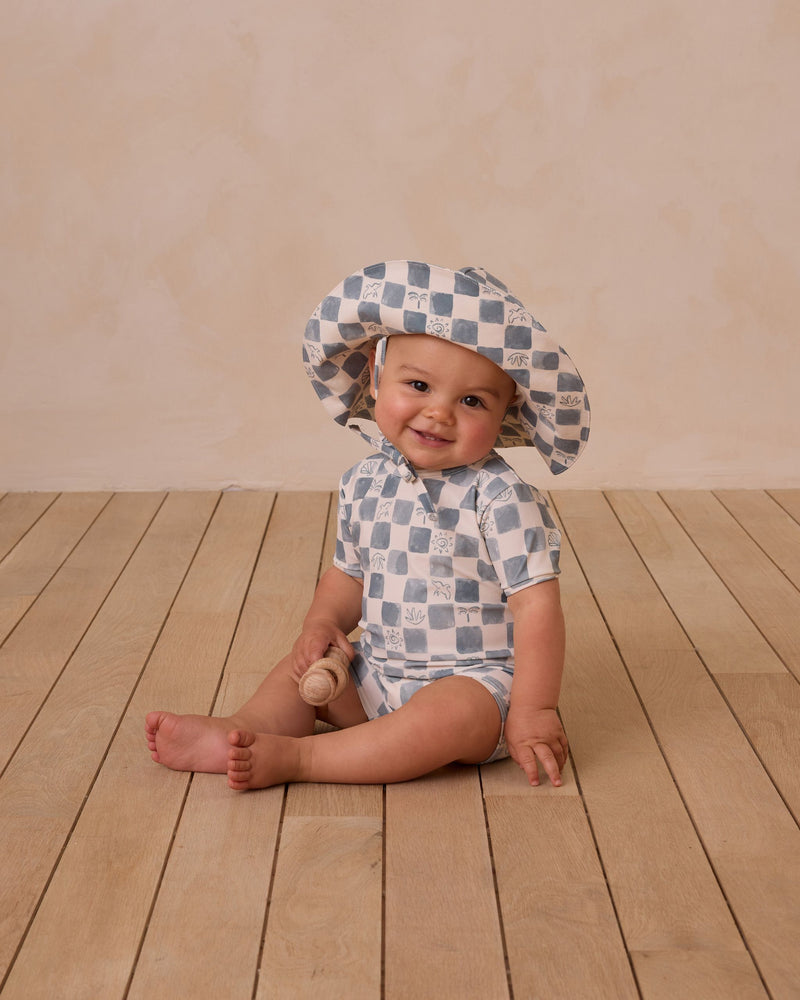 Coastal Checker Swim Hat