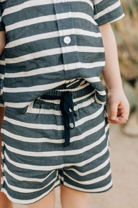 Navy Stripe Shorts