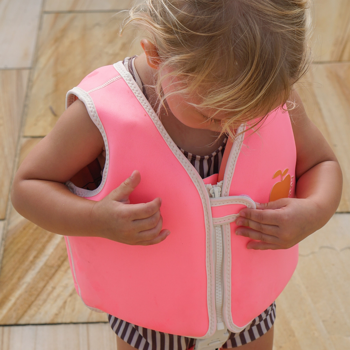 Neon Pink Peach Float Vest