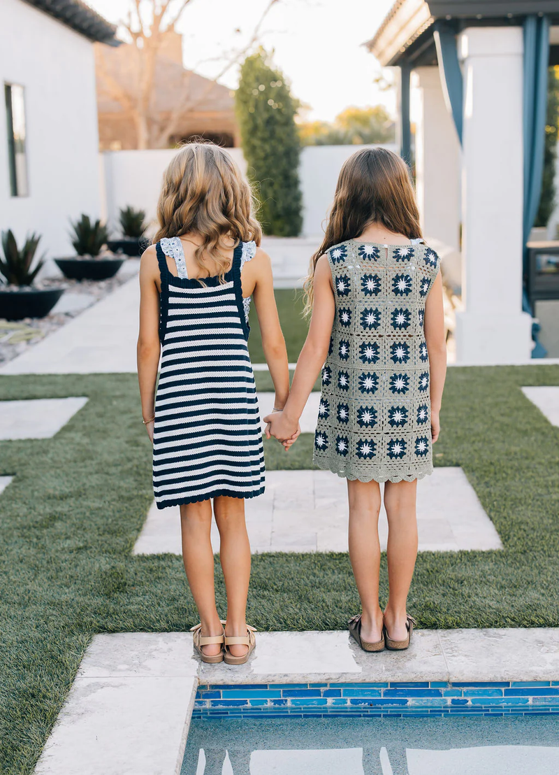 Navy Stripe Knit Tank Dress