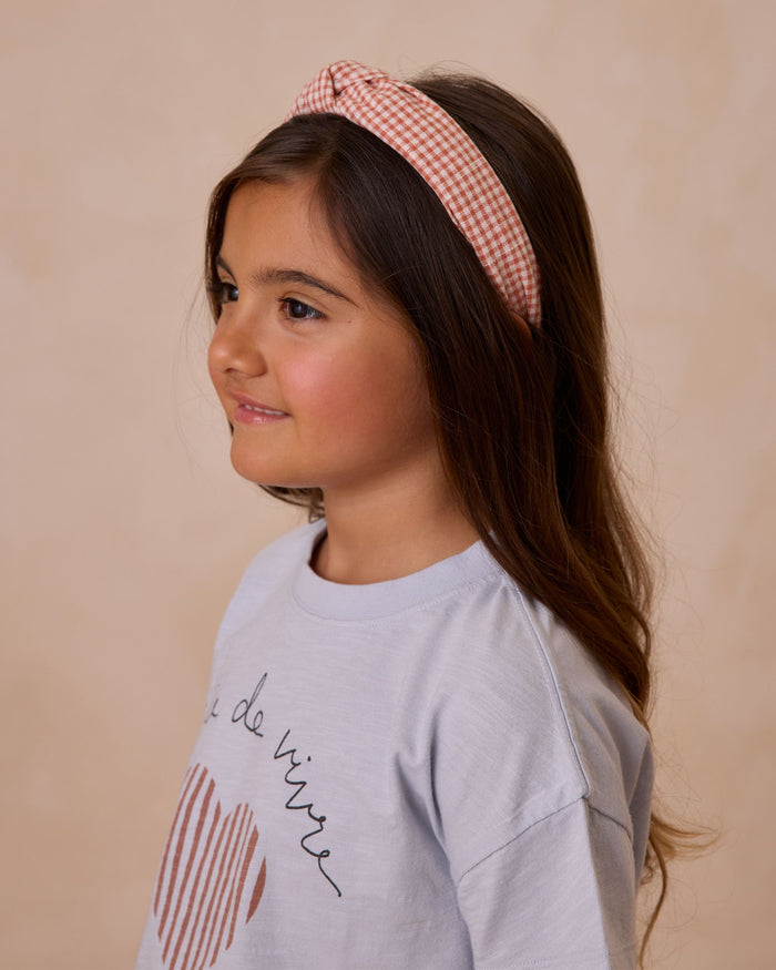 Poppy Gingham Knotted Headband