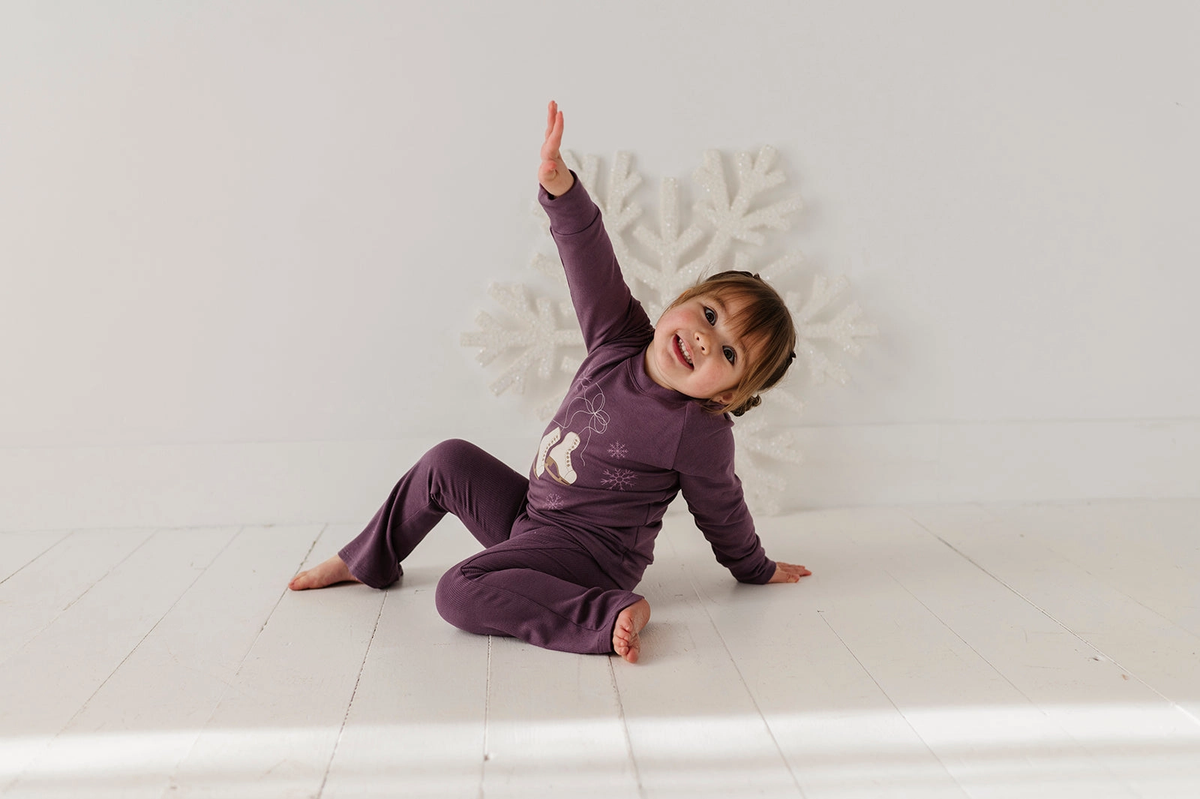 Plum Bamboo Flare Pants