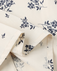 Blue Floral Woven Pajama Set