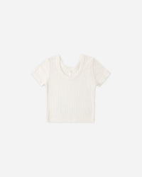 Ivory Pointelle Tee