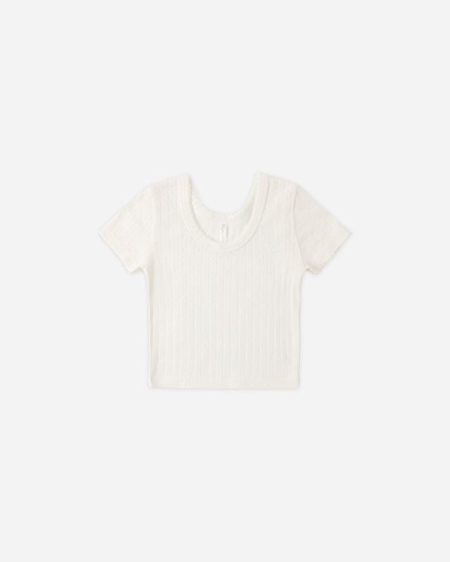 Ivory Pointelle Tee
