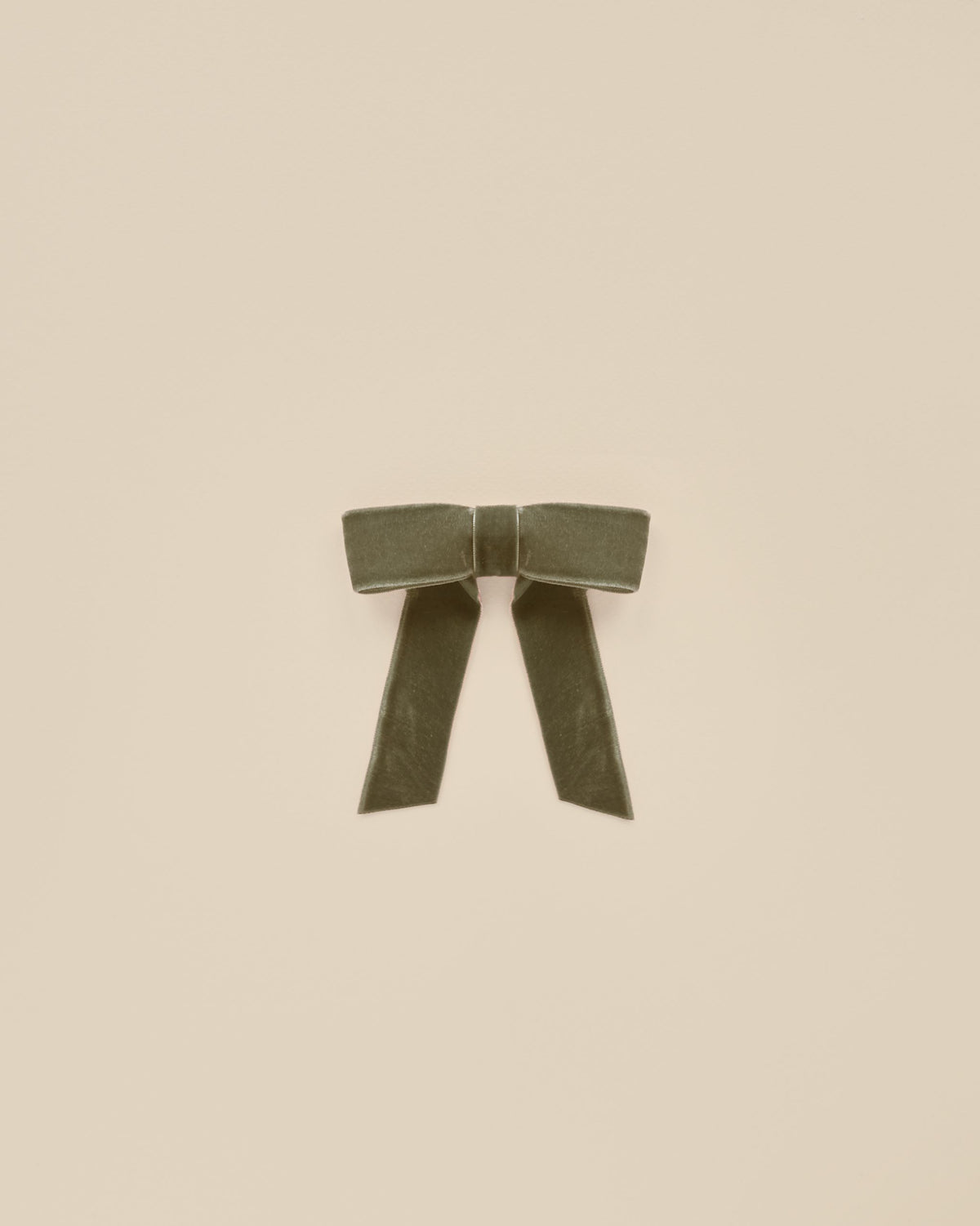 Olive Velvet Bow