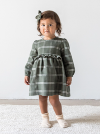 Cypress Plaid Ruffle Dress