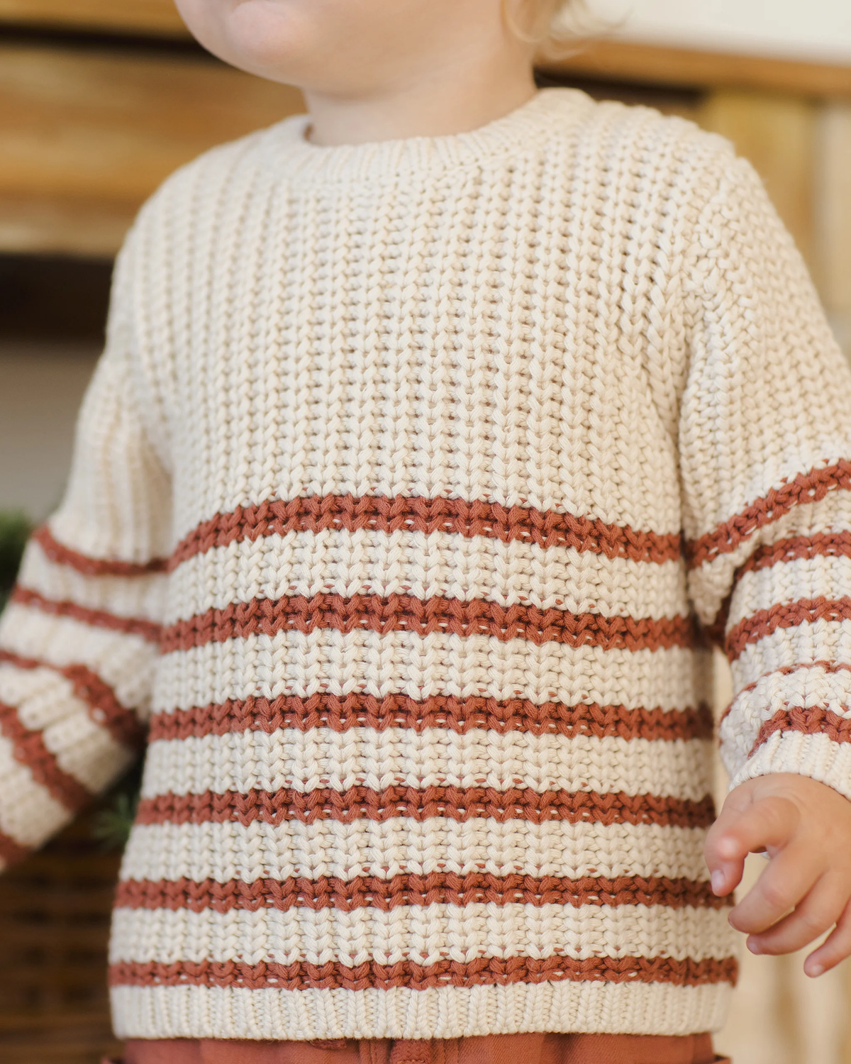 Cranberry Stripe Knit Sweater