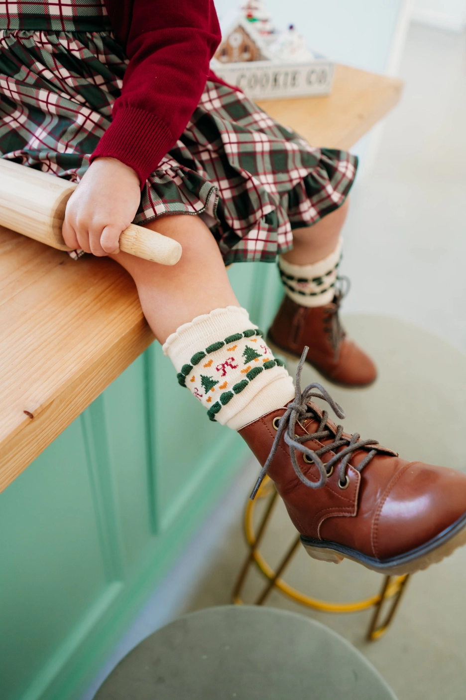 Fair Isle Knee High Socks