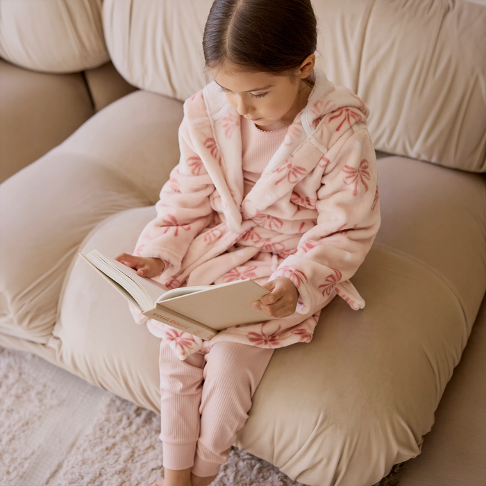 Pink Bows Plush Robe