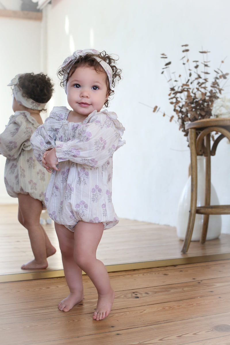 Fox Glove Smocked Romper