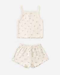 Petit Fleur Pointelle Tank + Shortie Set